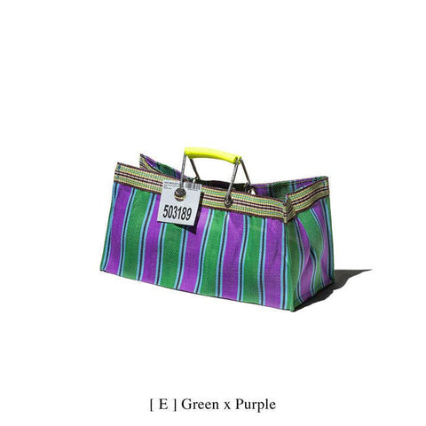 Recycled Striped Tote Bag - Wide