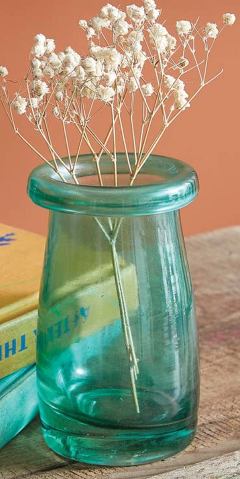 Sea green mushroom bud vase LARGE