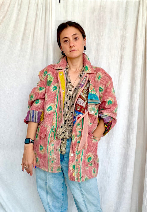 Vintage Quilted Atlas Jacket 010