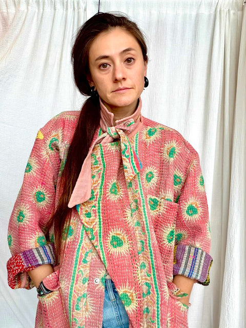 Vintage Quilted Atlas Jacket 010