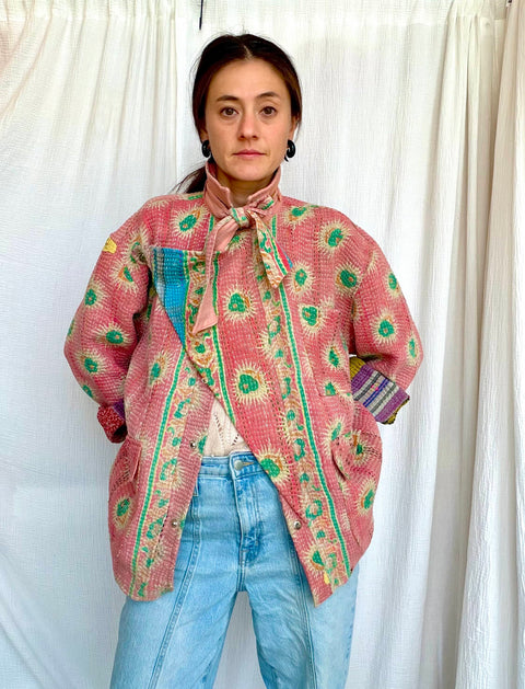 Vintage Quilted Atlas Jacket 010