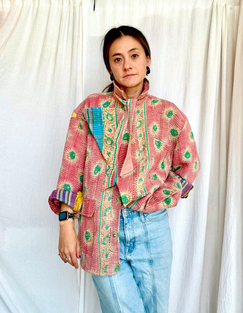 Vintage Quilted Atlas Jacket 010