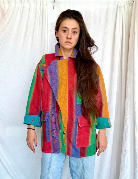 Vintage Quilted Atlas Jacket 011