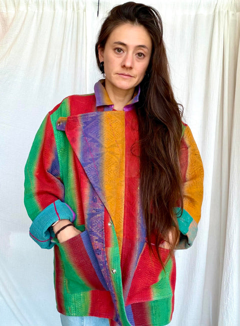 Vintage Quilted Atlas Jacket 011