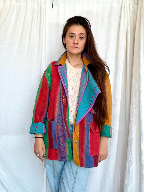 Vintage Quilted Atlas Jacket 011