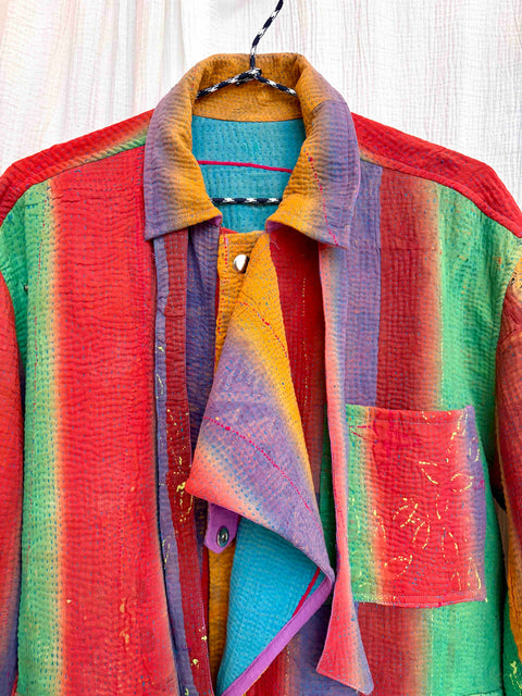 Vintage Quilted Atlas Jacket 011