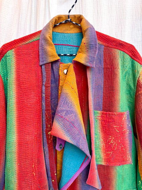 Vintage Quilted Atlas Jacket 011