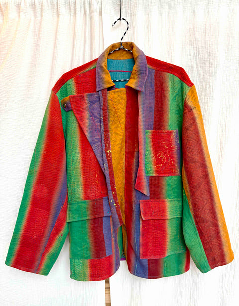 Vintage Quilted Atlas Jacket 011
