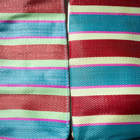 Recycled Striped Tote Bag - Wide