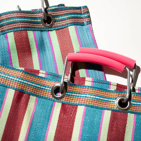 Recycled Striped Tote Bag - Wide